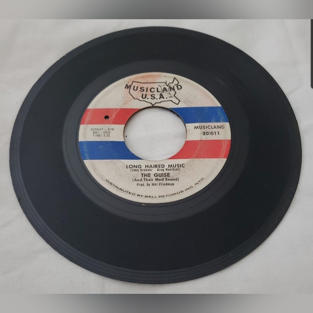The Guise "Long Haired Music"/"When You're Sorry" Vinyl Record 45 rpm